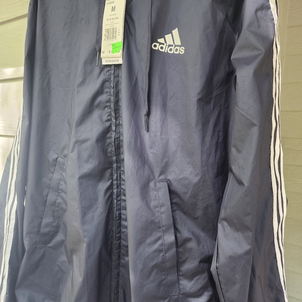 Adidas Blue Windbreaker Lightweight Jacket